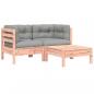 Preview: Gartensofa mit Kissen und Hocker 2-Sitzer