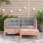 Preview: Gartensofa mit Kissen und Hocker 2-Sitzer