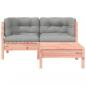 Preview: Gartensofa mit Kissen und Hocker 2-Sitzer