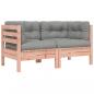 Preview: Gartensofa mit Kissen und Hocker 2-Sitzer