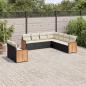 Preview: ARDEBO.de - 9-tlg. Garten-Sofagarnitur mit Kissen Schwarz Poly Rattan