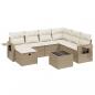 Preview: 8-tlg. Garten-Sofagarnitur mit Kissen Beige Poly Rattan