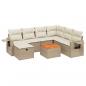 Preview: 8-tlg. Garten-Sofagarnitur mit Kissen Beige Poly Rattan