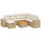 Preview: 8-tlg. Garten-Sofagarnitur mit Kissen Beige Poly Rattan