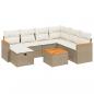 Preview: 8-tlg. Garten-Sofagarnitur mit Kissen Beige Poly Rattan