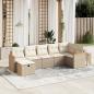 Preview: ARDEBO.de - 7-tlg. Garten-Sofagarnitur mit Kissen Beige Poly Rattan