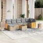 Preview: ARDEBO.de - 8-tlg. Garten-Sofagarnitur mit Kissen Beige Poly Rattan