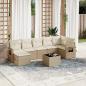 Preview: ARDEBO.de - 8-tlg. Garten-Sofagarnitur mit Kissen Beige Poly Rattan