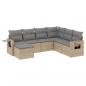 Preview: 7-tlg. Garten-Sofagarnitur mit Kissen Beige Poly Rattan