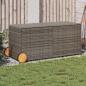 Preview: ARDEBO.de - Gartentruhe mit Rollen Grau 283L Poly Rattan