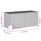 Preview: Gartentruhe mit Rollen Grau 283L Poly Rattan