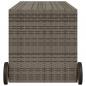 Preview: Gartentruhe mit Rollen Grau 283L Poly Rattan