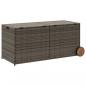 Preview: Gartentruhe mit Rollen Grau 283L Poly Rattan