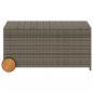 Preview: Gartentruhe mit Rollen Grau 190L Poly Rattan