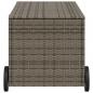 Preview: Gartentruhe mit Rollen Grau 190L Poly Rattan