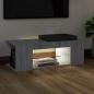 Preview: TV-Schrank mit LED-Leuchten Grau Sonoma 90x39x30 cm