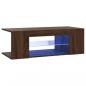 Preview: TV-Schrank mit LED-Leuchten Braun Eichen-Optik 90x39x30 cm