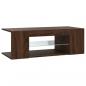 Preview: TV-Schrank mit LED-Leuchten Braun Eichen-Optik 90x39x30 cm