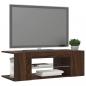 Preview: TV-Schrank mit LED-Leuchten Braun Eichen-Optik 90x39x30 cm