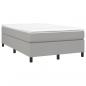 Preview: Boxspringbett mit Matratze Hellgrau 120x190 cm Stoff