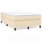 Preview: ARDEBO.de - Boxspringbett mit Matratze Creme 120x190 cm Stoff