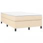 Preview: Boxspringbett mit Matratze Creme 120x190 cm Stoff