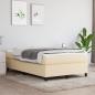 Preview: Boxspringbett mit Matratze Creme 120x190 cm Stoff