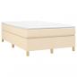 Preview: Boxspringbett mit Matratze Creme 120x190 cm Stoff