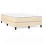 Preview: ARDEBO.de - Boxspringbett mit Matratze Creme 120x190 cm Stoff