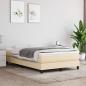 Preview: Boxspringbett mit Matratze Creme 120x190 cm Stoff