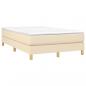 Preview: Boxspringbett mit Matratze Creme 120x190 cm Stoff