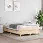 Preview: Boxspringbett mit Matratze Creme 120x190 cm Stoff