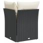 Preview: Garten-Ecksofa mit Kissen Schwarz Poly Rattan