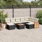 Preview: ARDEBO.de - 10-tlg. Garten-Sofagarnitur mit Kissen Schwarz Poly Rattan