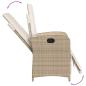 Preview: 7-tlg. Garten-Essgruppe mit Kissen Beige Poly Rattan