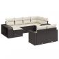 Preview: 10-tlg. Garten-Sofagarnitur mit Kissen Schwarz Poly Rattan