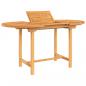 Preview: Gartentisch Ausziehbar 110-160x80x75 cm Massivholz Teak