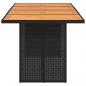 Preview: Gartentisch mit Akazienholz-Platte 190x80x74 cm Poly Rattan