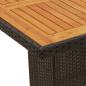 Preview: Gartentisch mit Akazienholz-Platte 190x80x74 cm Poly Rattan