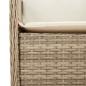 Preview: 9-tlg. Garten-Essgruppe mit Kissen Beige Poly Rattan