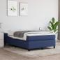 Preview: Boxspringbett mit Matratze Blau 120x190 cm Stoff