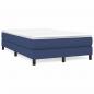 Preview: ARDEBO.de - Boxspringbett mit Matratze Blau 120x190 cm Stoff