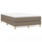 Preview: ARDEBO.de - Boxspringbett mit Matratze Taupe 120x190 cm Stoff