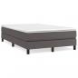 Preview: ARDEBO.de - Boxspringbett mit Matratze Grau 120x190 cm Kunstleder