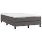 Preview: Boxspringbett mit Matratze Grau 120x190 cm Kunstleder