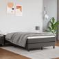 Preview: Boxspringbett mit Matratze Grau 120x190 cm Kunstleder