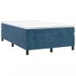 Preview: Boxspringbett mit Matratze Dunkelblau 120x190 cm Samt