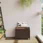 Preview: Gartenhocker mit Kissen Braun 58x46x46 cm Poly Rattan