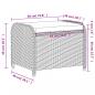 Preview: Gartenhocker mit Kissen Braun 58x46x46 cm Poly Rattan