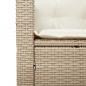 Preview: 3-tlg. Bistro-Set mit Kissen Beige Poly Rattan Akazienholz